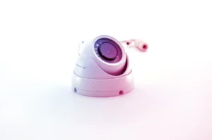 white surveillance camera