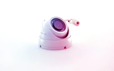 white surveillance camera