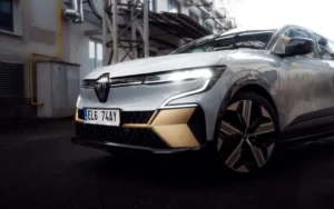 a car parked in a garage