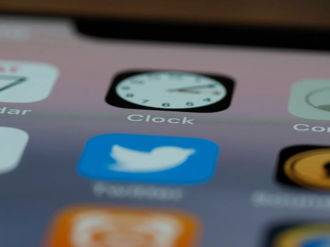 blue and white smartphone screen